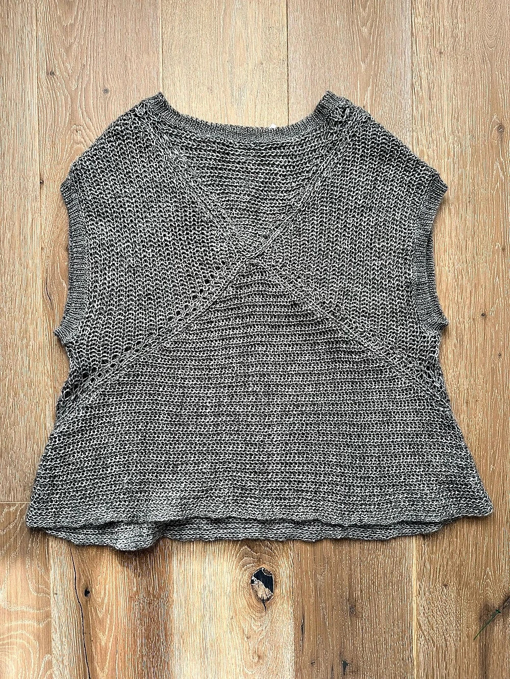 FREE PEOPLE Grey Knit Sweater Vest Gray